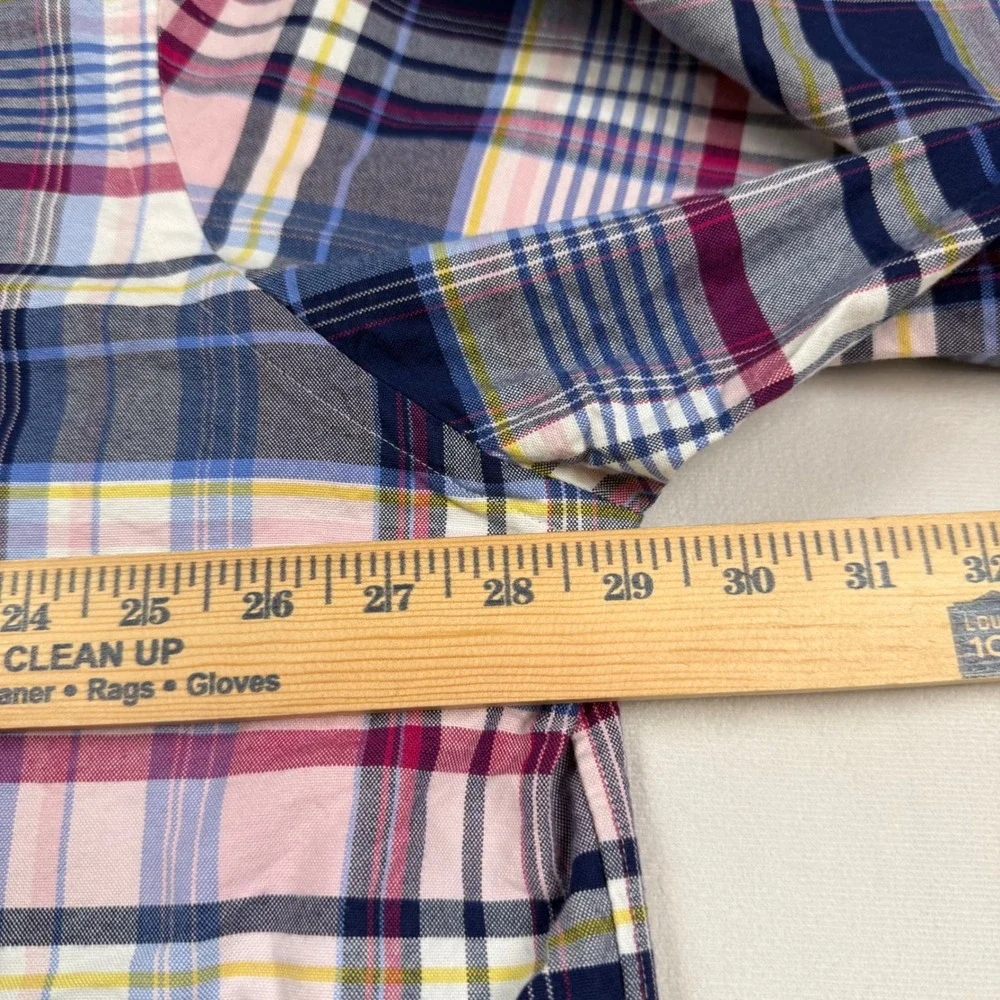 Polo Ralph Lauren‎ Mens 2XB Big Plaid Button Down Shirt Blue Pink Yellow Cotton